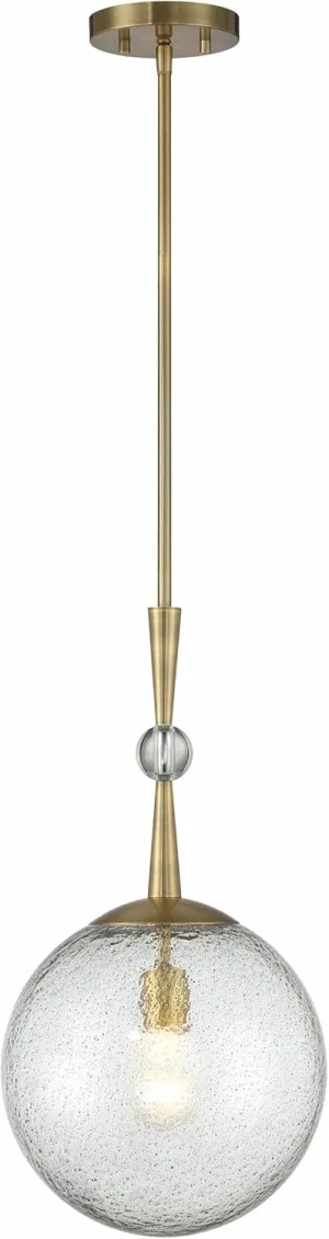 Minka Lavery 1337-923 Populuxe Mini Pendant, 1-Light, 60 Total Watts, 11-in H x 21.13-in W, Oxidized Aged Brass