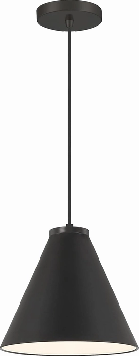 Minka Lavery 6201-66A Vantage Pendants Metal Cone Mini Pendant Light, 1-Light 60 Watt, 10"H x 10"W, Coal