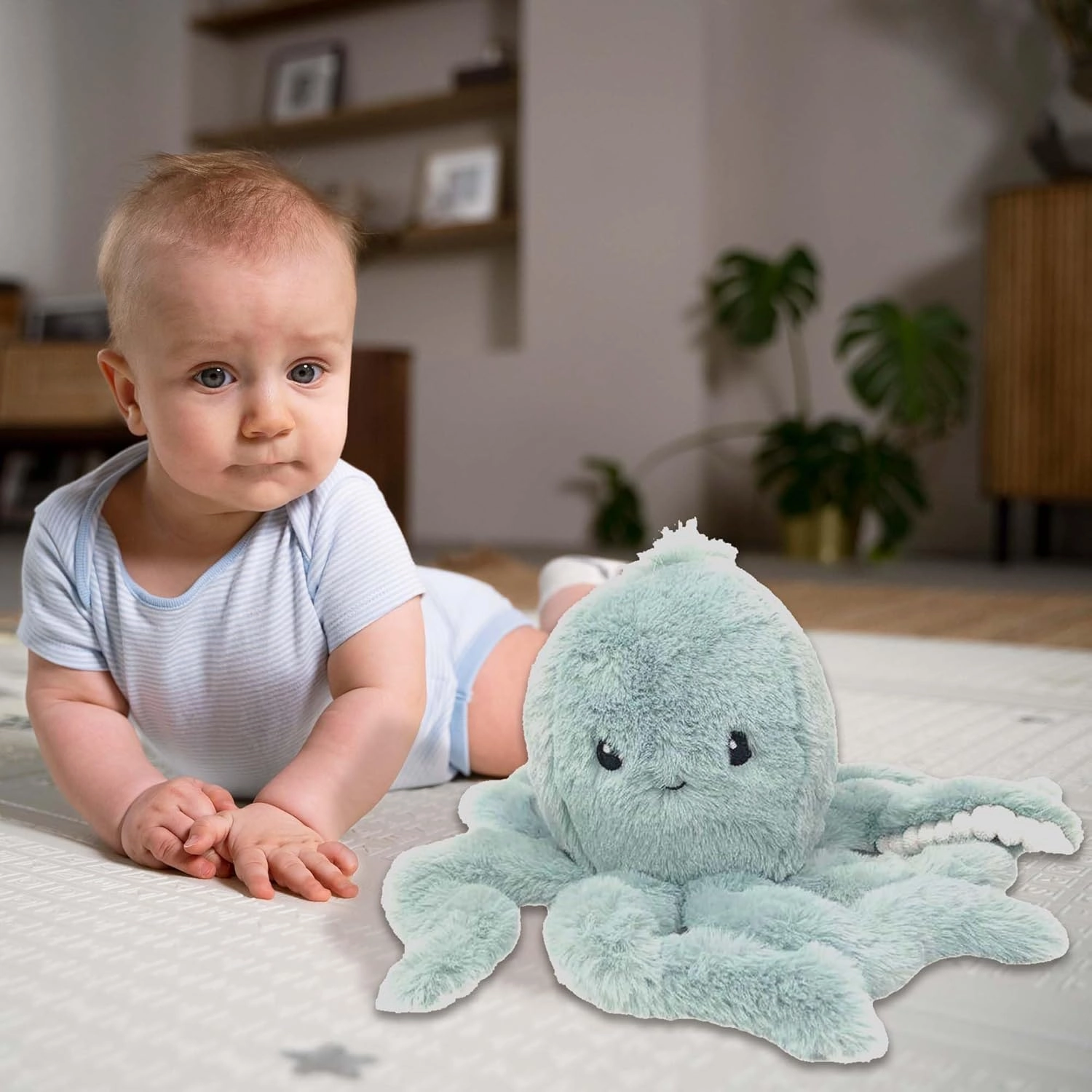 MON AMI Oda The Octopus Stuffed Animal Toy – 11”, Octopus Plush, Use as Toy or Nursery Room Décor, Great for Kids of All Ages