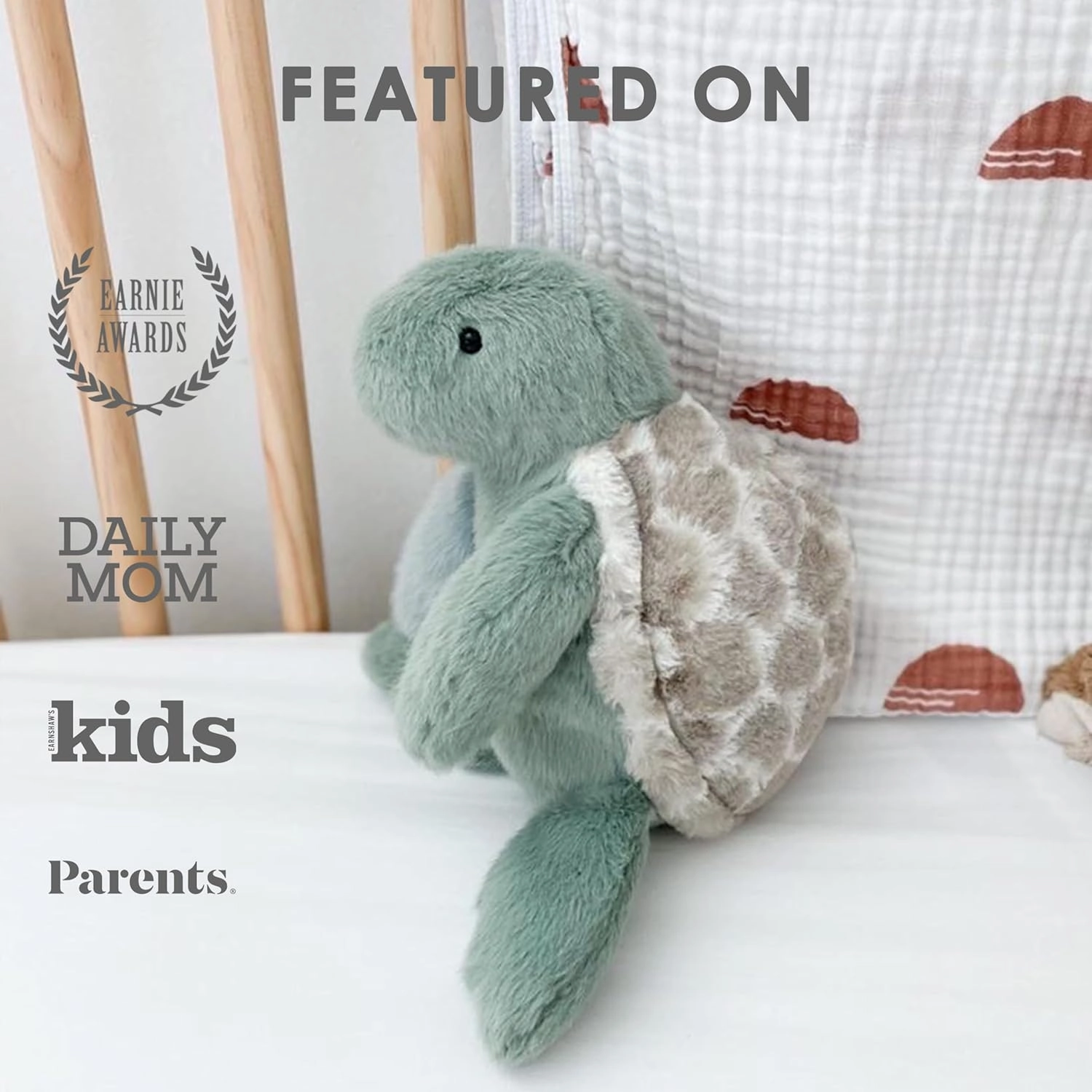 MON AMI Taylor The Turtle Stuffed Animal – 12”, Sea Turtle Plush Toy, Use as Toy/Nursery Room Décor, Gifts for Kids of All Ages, Ocean Animals