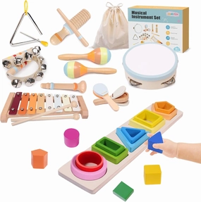 Montessori Toys for 1  Year Old, 18 Month Old Toddler Learning Wooden Baby Toys Preschool Education, Sensory Toys for Toddlers 1-3, 1 2 3 Year Old Girl Boy Baby Gifts