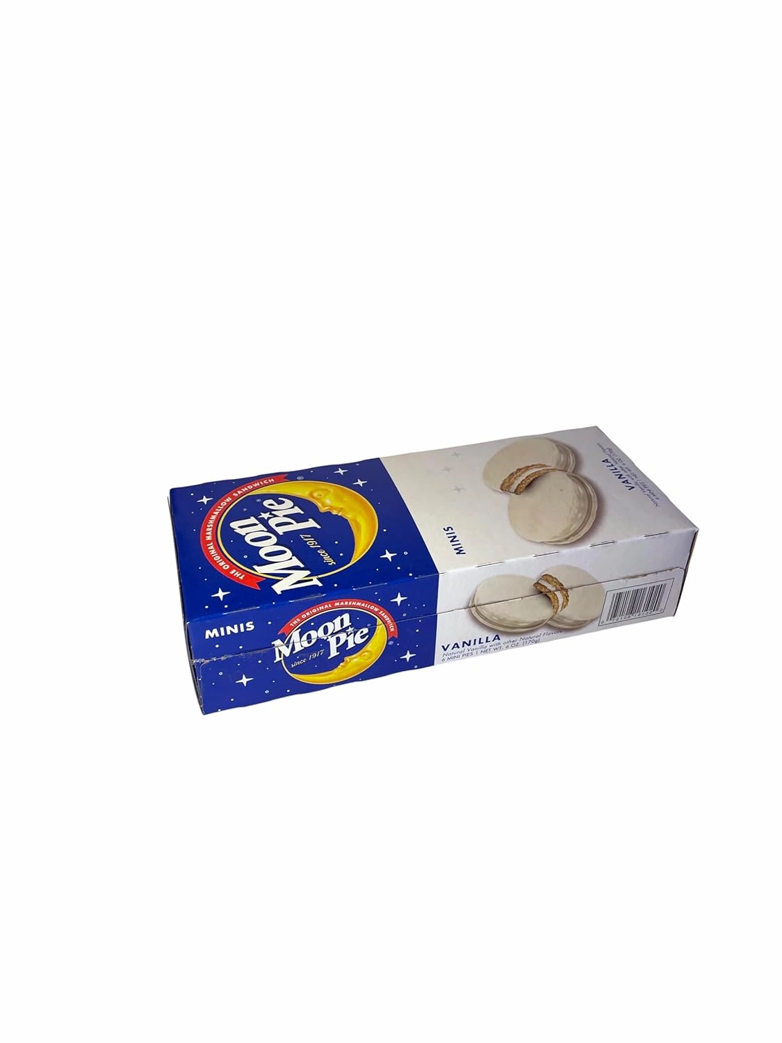 Moon Pie Mini's-Marshmallow Sandwich Mini Pies-6ct (1 Box)-Pack of 12 Boxes - (Total 72 ct individually wrapped Moon Pie) (Chocolate, Banana, Vanilla, Salted Caramel (Vanilla)
