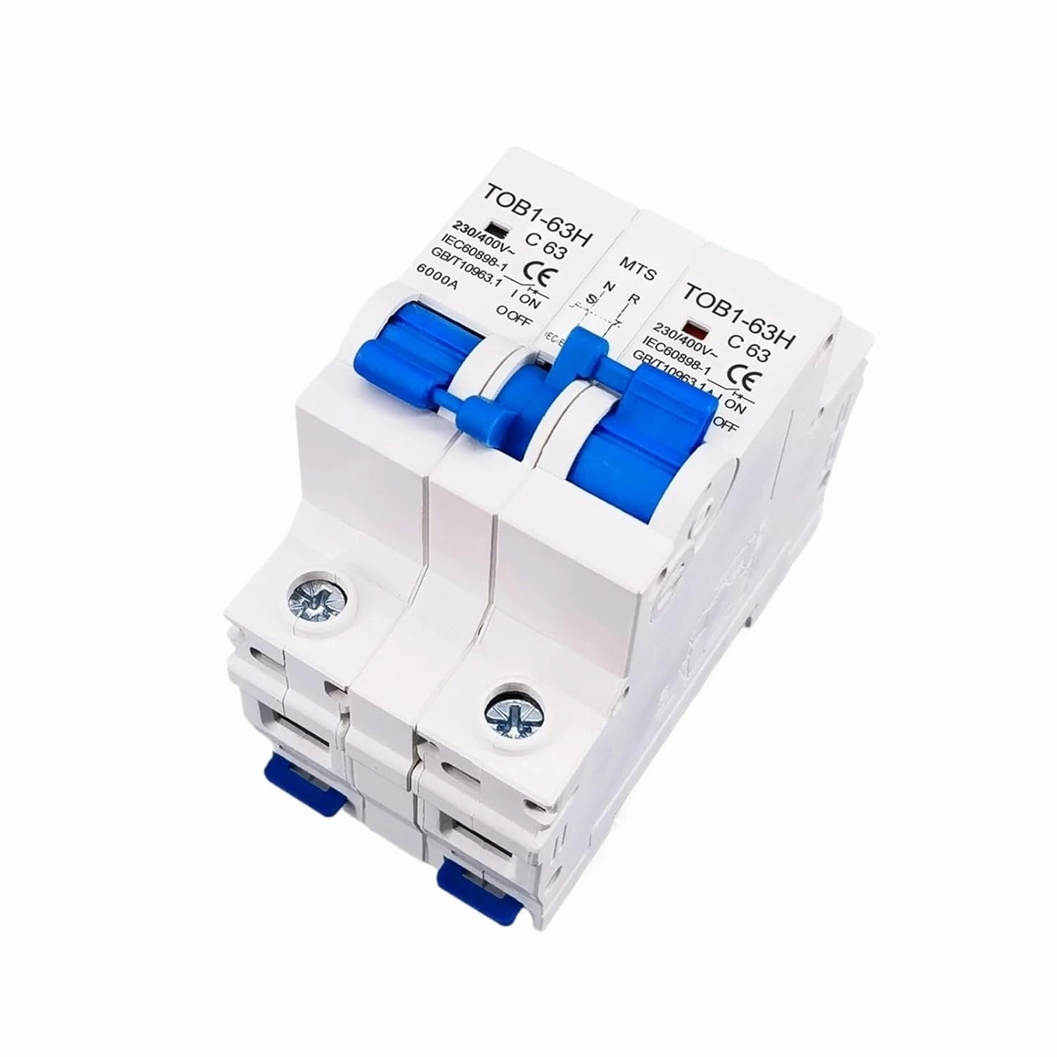 MTS Dual Power Manual Transfer Switch Circuit Breaker MCB 50HZ/60HZ(2P 2P,6A)