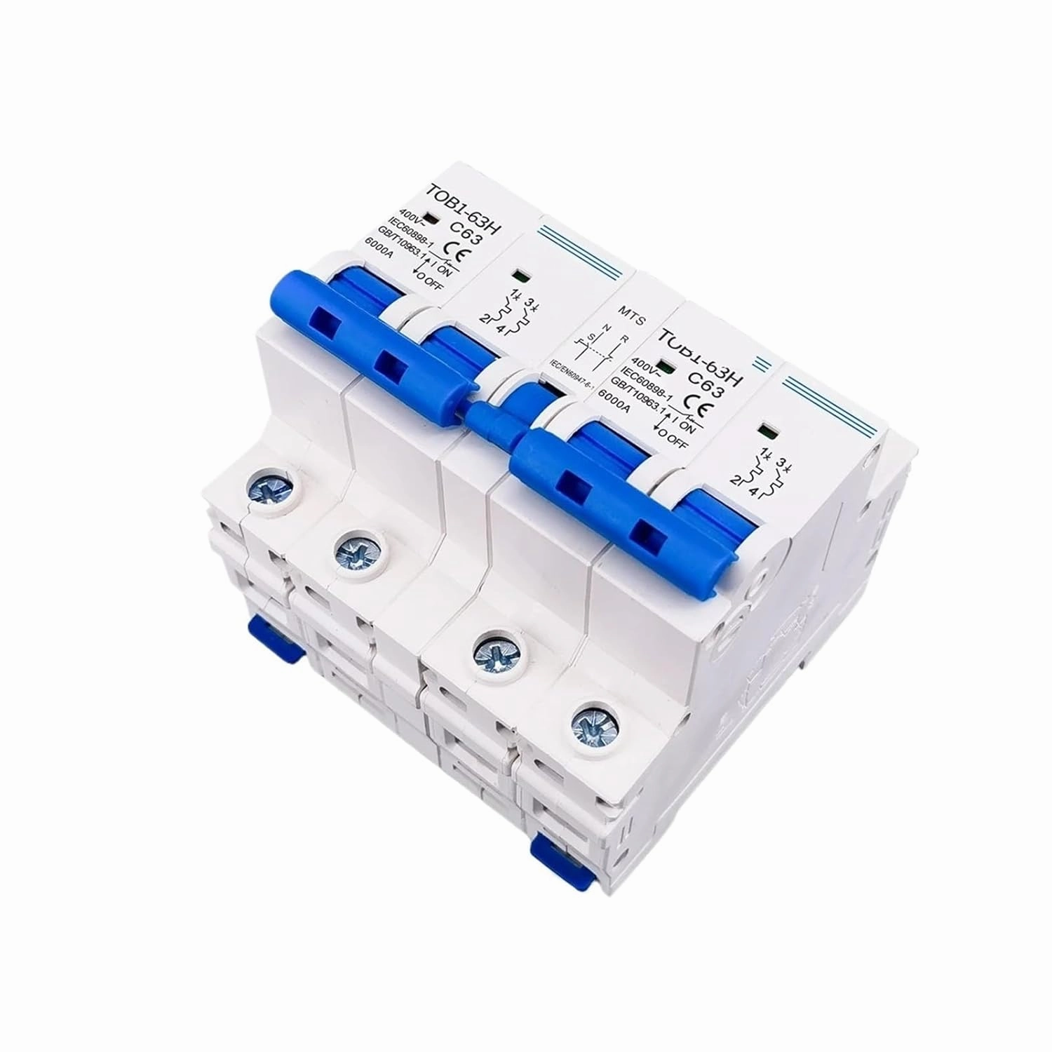 MTS Dual Power Manual Transfer Switch Circuit Breaker MCB 50HZ/60HZ(2P 2P,6A)