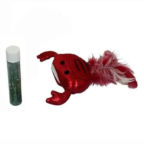 MultiPet Crab Cat Toy - Refillable Catnip Tube