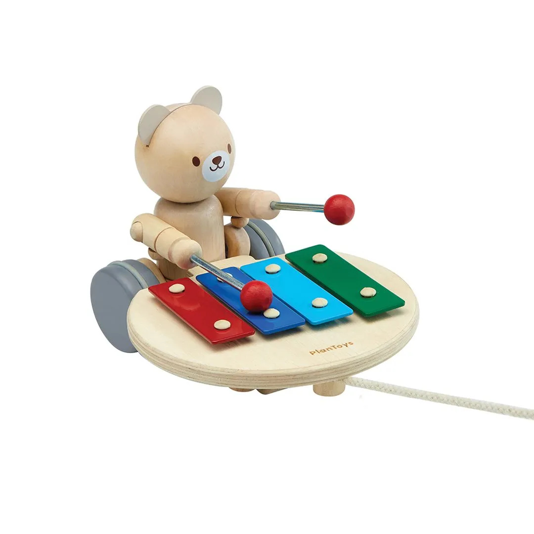 Musical Pull Along Bear