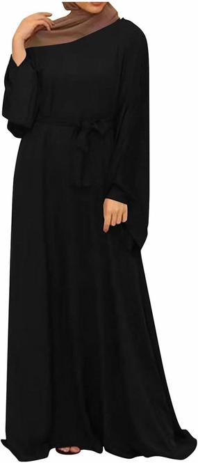Muslim Dress for Women Classic Abaya Dress Dubai Robe Eid Prayer Clothes Islamic Muslim Robe Pakistani Kaftan Abaya
