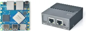 Nanopi R4SE Computer Mini WiFi Router OpenWRT with Dual Gbps Ethernet Ports Onboard 4GB RAM LPDDR4 32GB eMMC Based in RK3399 Soc for IOT NAS Smart Home Gateway Support Linux Ubuntu (with MAC Chip)