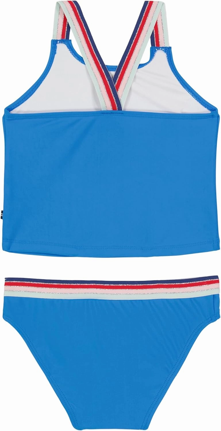 Nautica Girls' Two-Piece Bikini Swimsuit Set, UPF 50  Sun Protection, Quick-Dry Bathing Suit