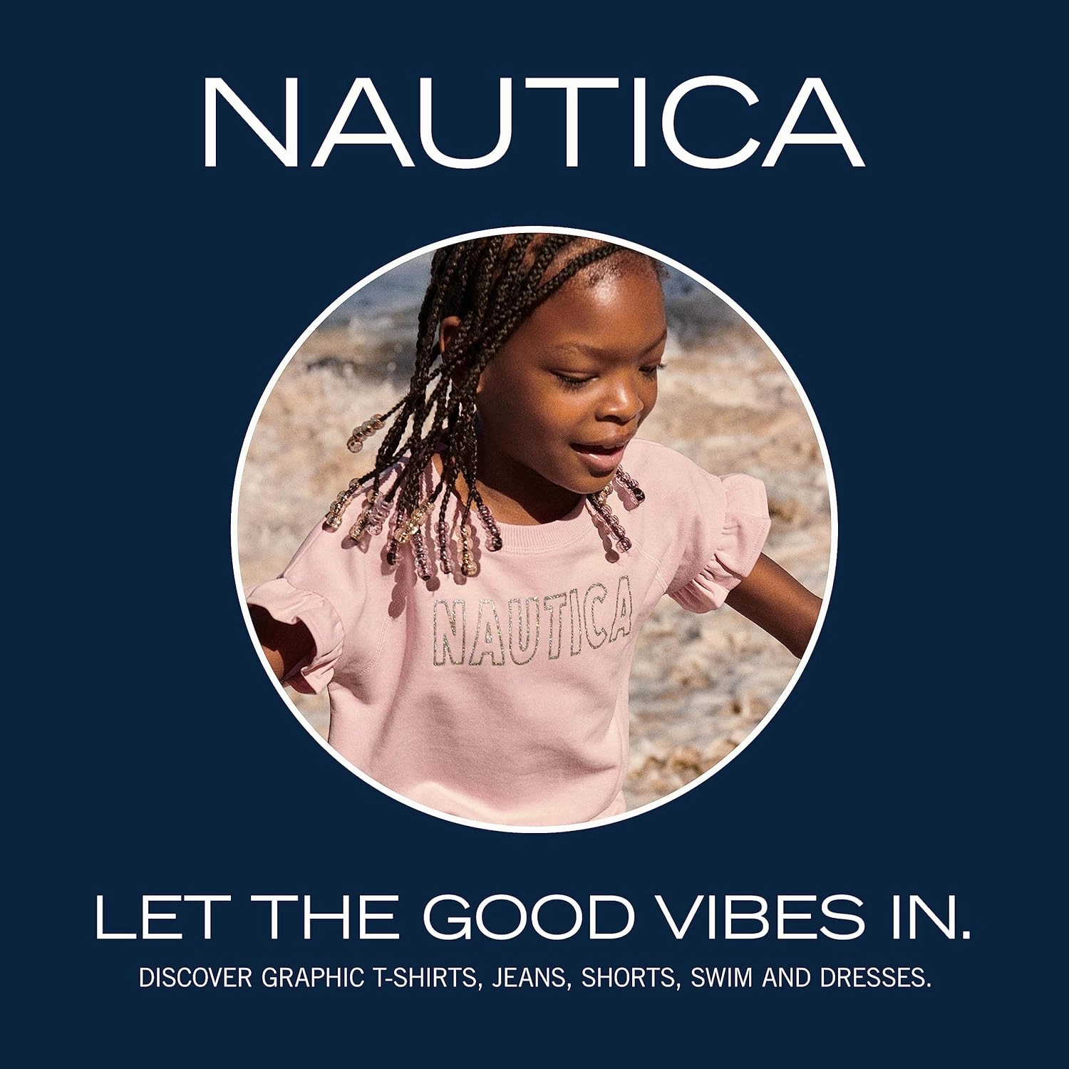 Nautica Girls' Two-Piece Bikini Swimsuit Set, UPF 50  Sun Protection, Quick-Dry Bathing Suit