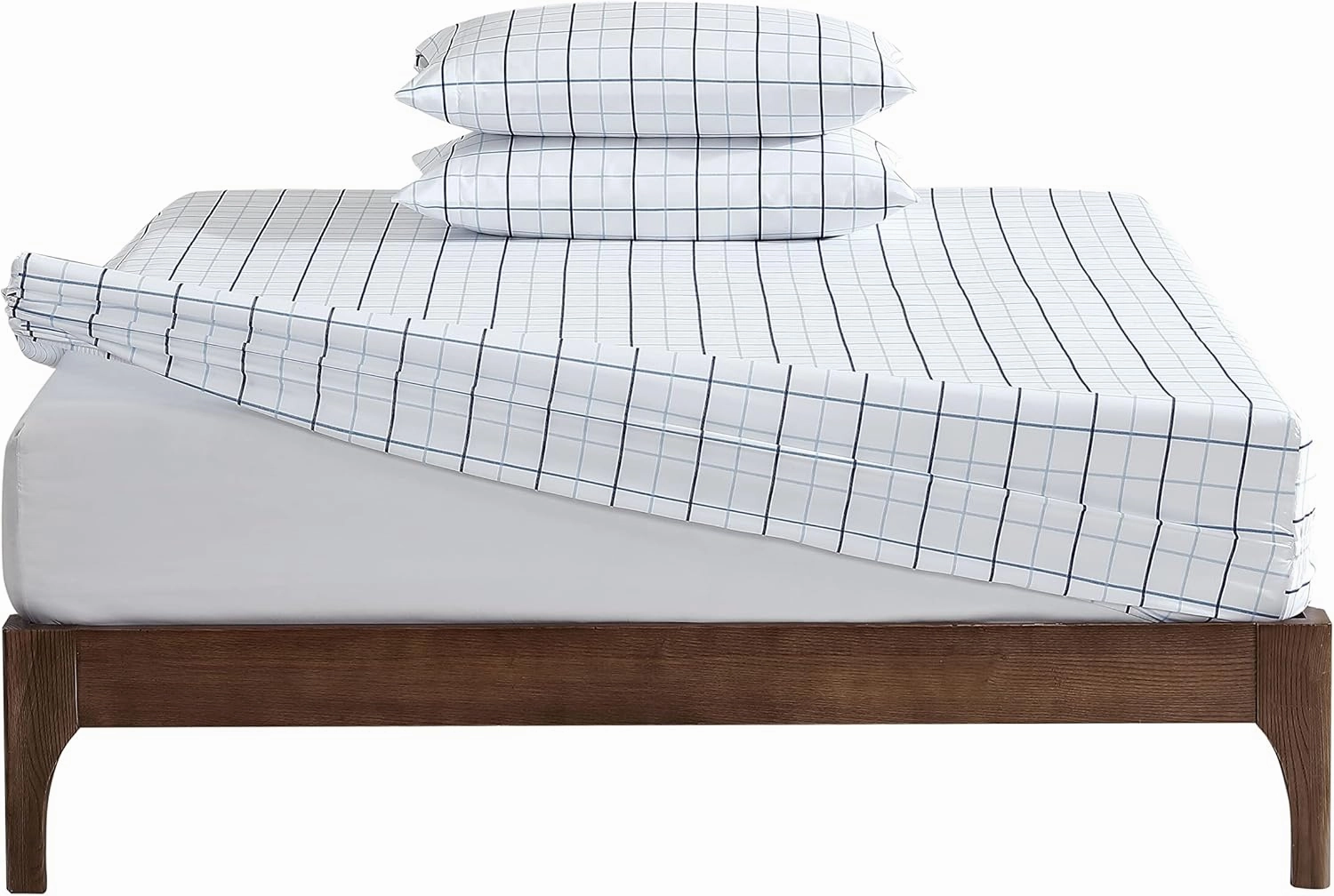 Nautica- Queen Sheet Set, Deep Pocket Fitted Sheet and Pillowcase Set, Casual Bedding Set (Clarkson Blue, Queen)