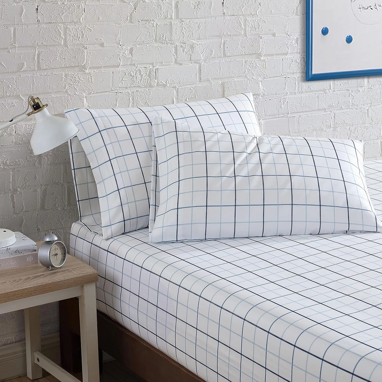 Nautica- Queen Sheet Set, Deep Pocket Fitted Sheet and Pillowcase Set, Casual Bedding Set (Clarkson Blue, Queen)