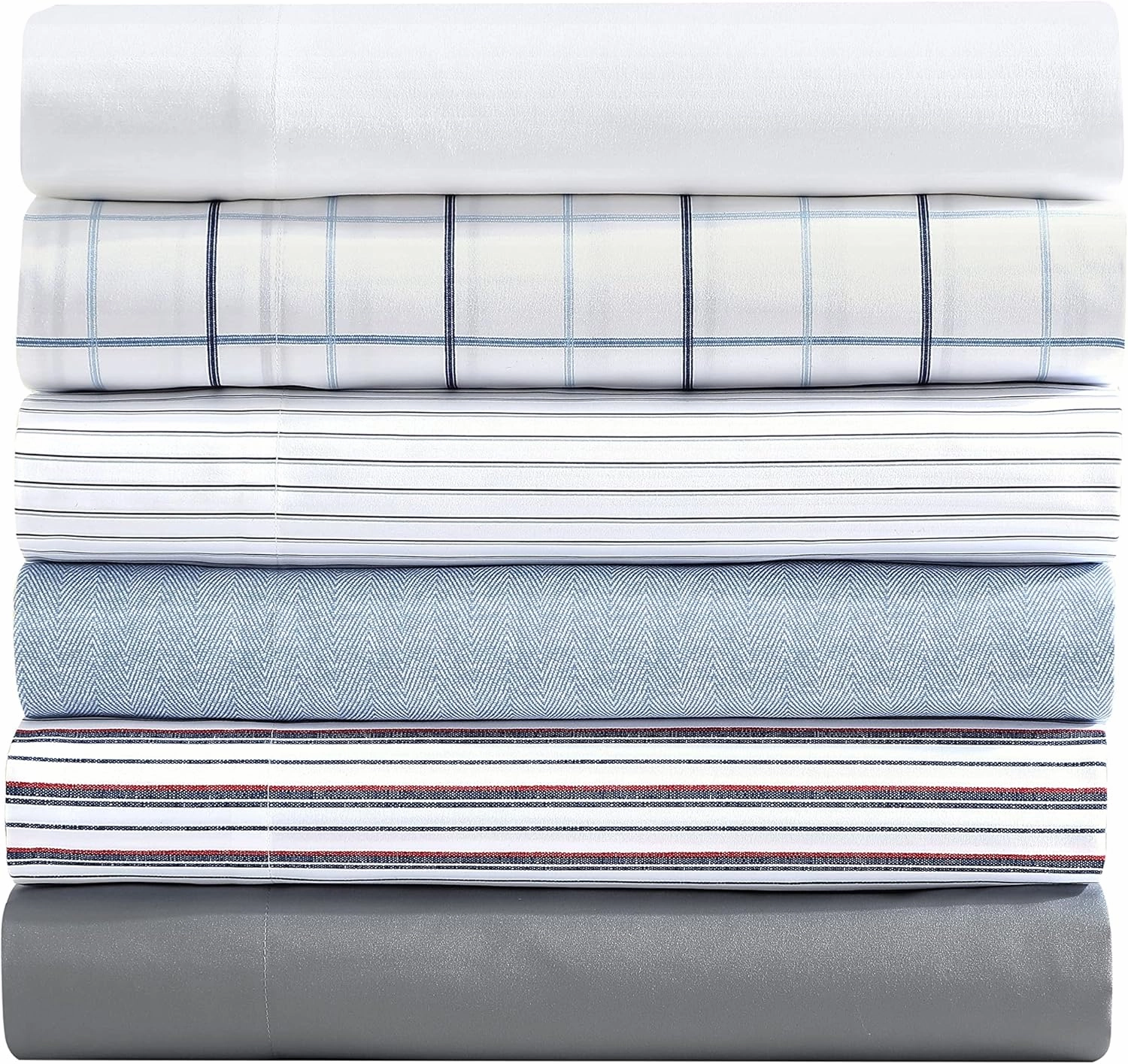 Nautica- Queen Sheet Set, Deep Pocket Fitted Sheet and Pillowcase Set, Casual Bedding Set (Clarkson Blue, Queen)