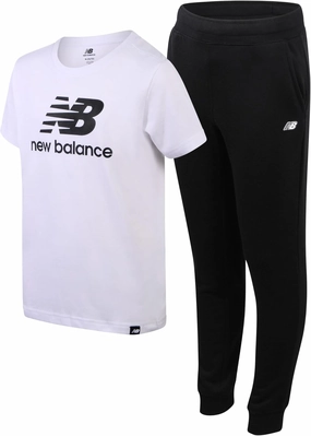New Balance Boys' Joggers Set - 2 Piece Jersey Graphic Tee Shirt and Fleece Jogger Pants - Boys Activewear Jogset (8-20)
