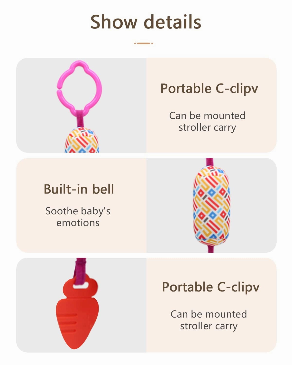 Newborn Baby Soft Rattle, Hand Bracelet Wrist Rattle Toy Foot Finder Sock, Baby Hanging Rattles Toys, Newborn Crib Toys Car Seat Stroller Toys for Infant (MB-12 PCS)