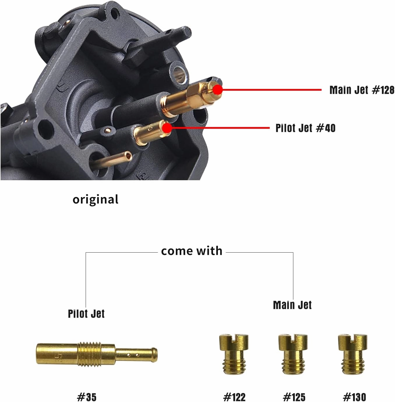 NIBBI PE30mm Carburetor 250cc Replacement High Performance with Carb Jets, Fit 250cc-300cc YAMAHA KAWASAKI SUZUKI Apollo SSR TTR KYMCO SYM TAOTAO ATV Dirt Bike Pit Bike GY6 Motorcycle Scooter Hawk250