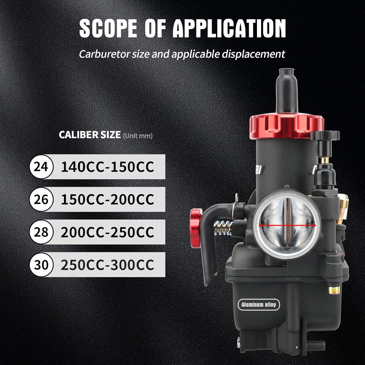 NIBBI PE30mm Carburetor 250cc Replacement High Performance with Carb Jets, Fit 250cc-300cc YAMAHA KAWASAKI SUZUKI Apollo SSR TTR KYMCO SYM TAOTAO ATV Dirt Bike Pit Bike GY6 Motorcycle Scooter Hawk250