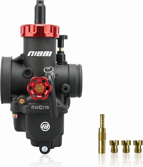 NIBBI PE30mm Carburetor 250cc Replacement High Performance with Carb Jets, Fit 250cc-300cc YAMAHA KAWASAKI SUZUKI Apollo SSR TTR KYMCO SYM TAOTAO ATV Dirt Bike Pit Bike GY6 Motorcycle Scooter Hawk250