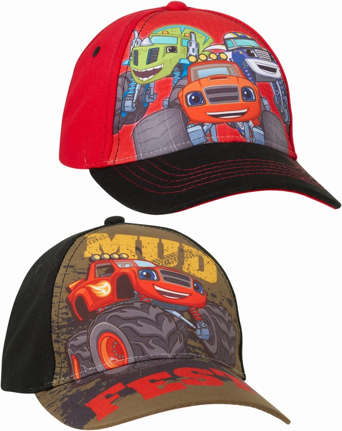 Nickelodeon Boys Blaze & The Monster Machines 2 Pack Cotton Baseball Cap (Ages 2-4)