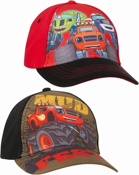 Nickelodeon Boys Blaze & The Monster Machines 2 Pack Cotton Baseball Cap (Ages 2-4)