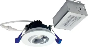 Nora NM2-2RG6027MPW 2" Mini Recessed Gimbal, 600 Lumens - No Housing Required (Matte Powder White, 2700K)
