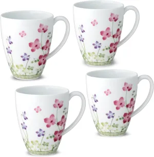Noritake Bloomington Road Colorful Set of 4 Mugs, 16 oz.