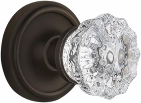 Nostalgic Warehouse Classic Rosette with Crystal Door Knob