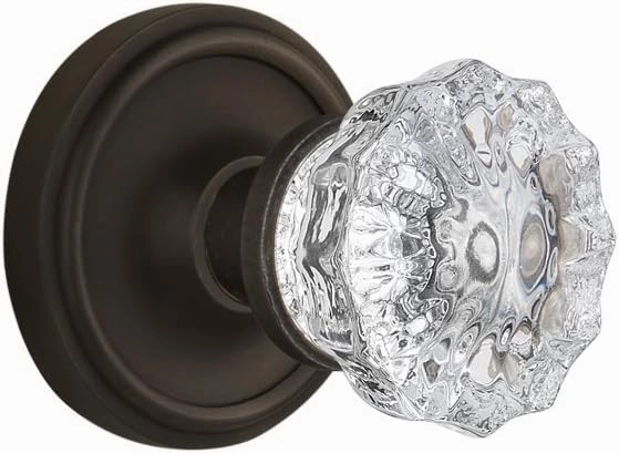 Nostalgic Warehouse Classic Rosette with Crystal Door Knob
