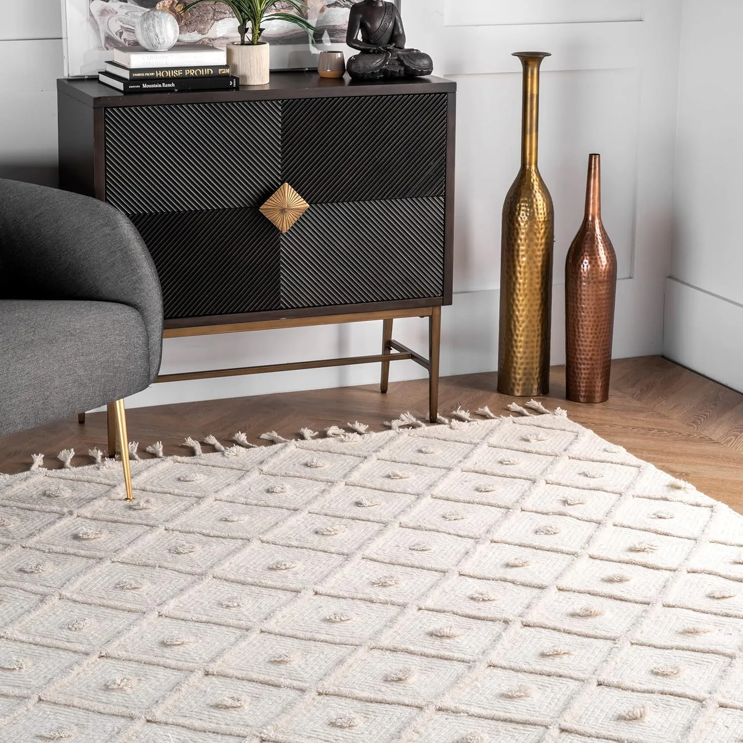 nuLOOM Vintage Medallion Veronica Accent Rug, 2'6x6, Ivory