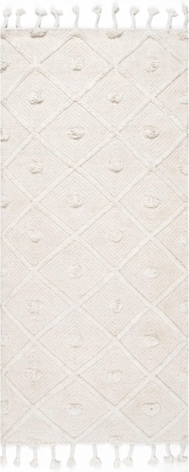 nuLOOM Vintage Medallion Veronica Accent Rug, 2'6x6, Ivory
