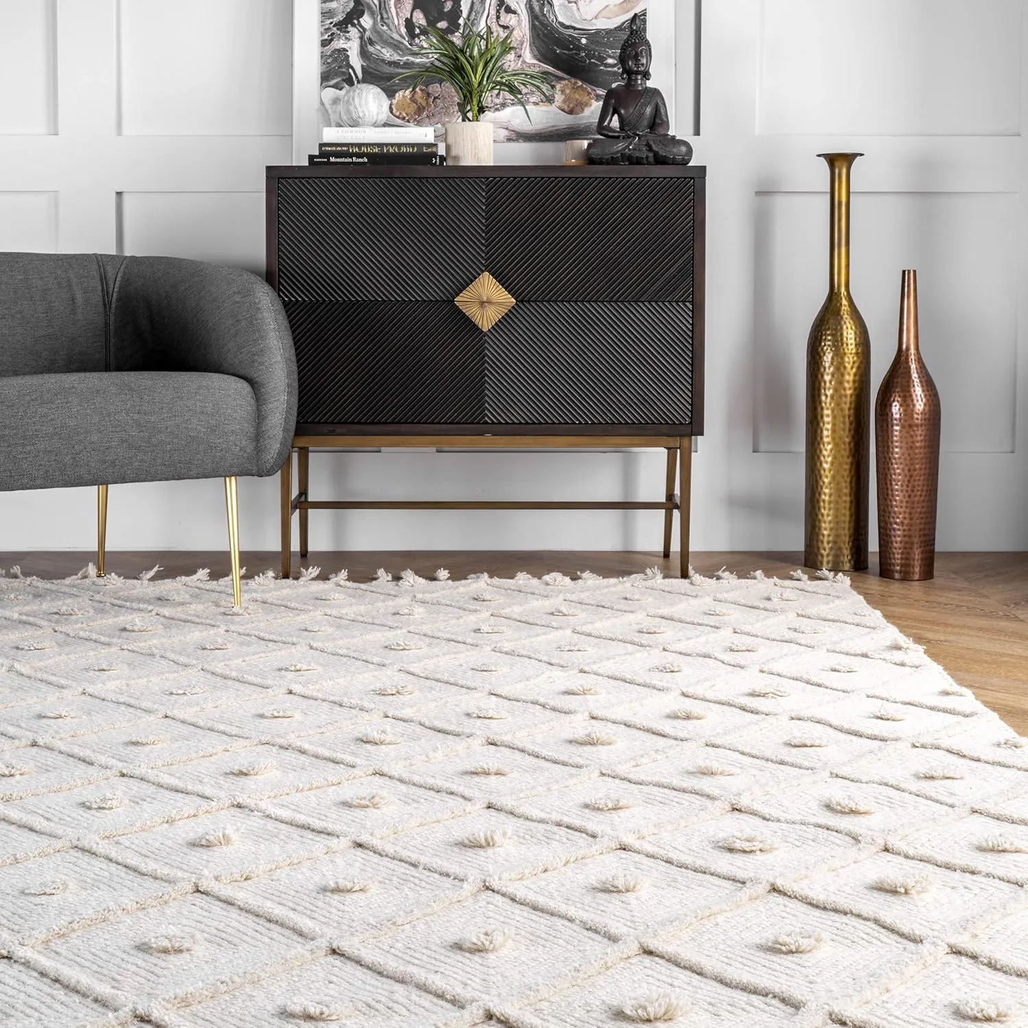 nuLOOM Vintage Medallion Veronica Accent Rug, 2'6x6, Ivory