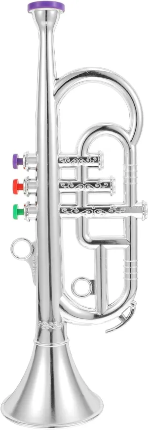 NUOBESTY 1Pc Musical Instrument Props Model Trumpet Toy Instrument Musical Instruments for Kids Early Instruments Learning Tool Wind Instrument Toy Fake Trumpet Child Plating Christmas
