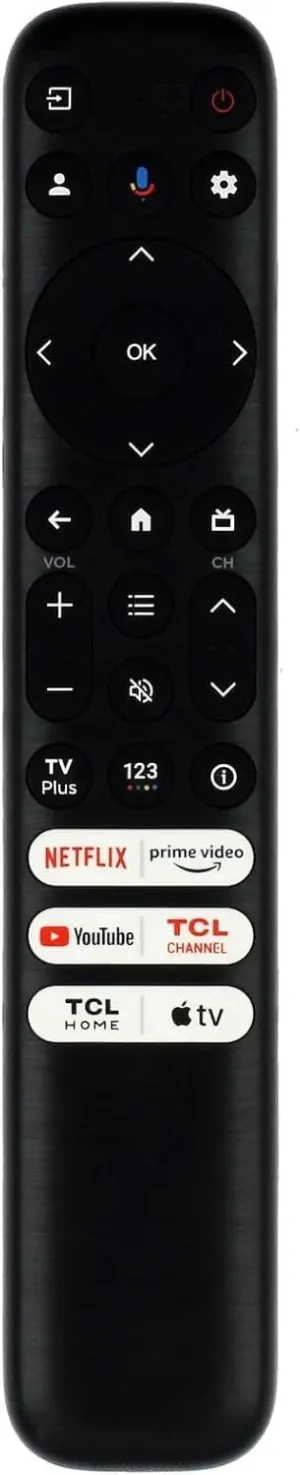 OEM Replacement Google Voice Remote Control RC813 for TCL Android TV Mini-LED QLED 4K UHD Smart TV with 6 Shortcut Buttons Netlfix/Prime/YouTube/TCL/AppleTv Buttons