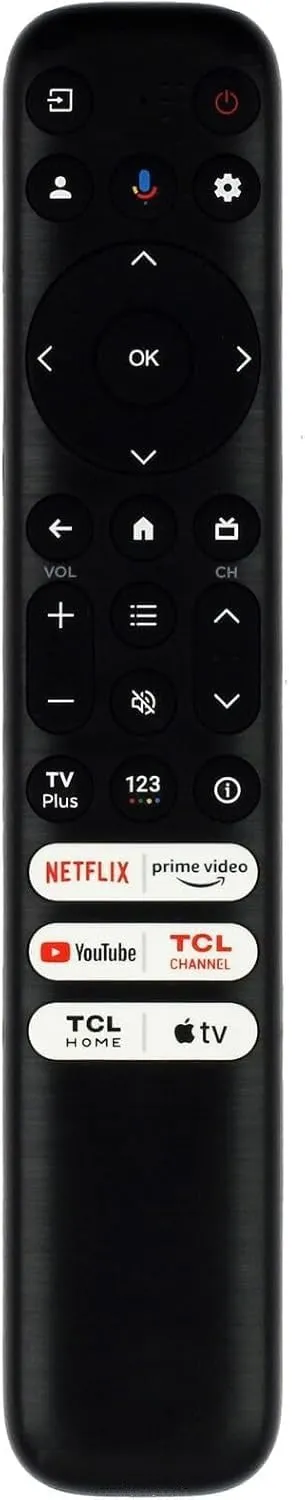 OEM Replacement Google Voice Remote Control RC813 for TCL Android TV Mini-LED QLED 4K UHD Smart TV with 6 Shortcut Buttons Netlfix/Prime/YouTube/TCL/AppleTv Buttons