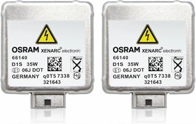 OEM D1S Original Xenarc Xenon HID Headlight Bulb 66140 85V 35W PK32d-5 4300K Made in Germany Pack of 2