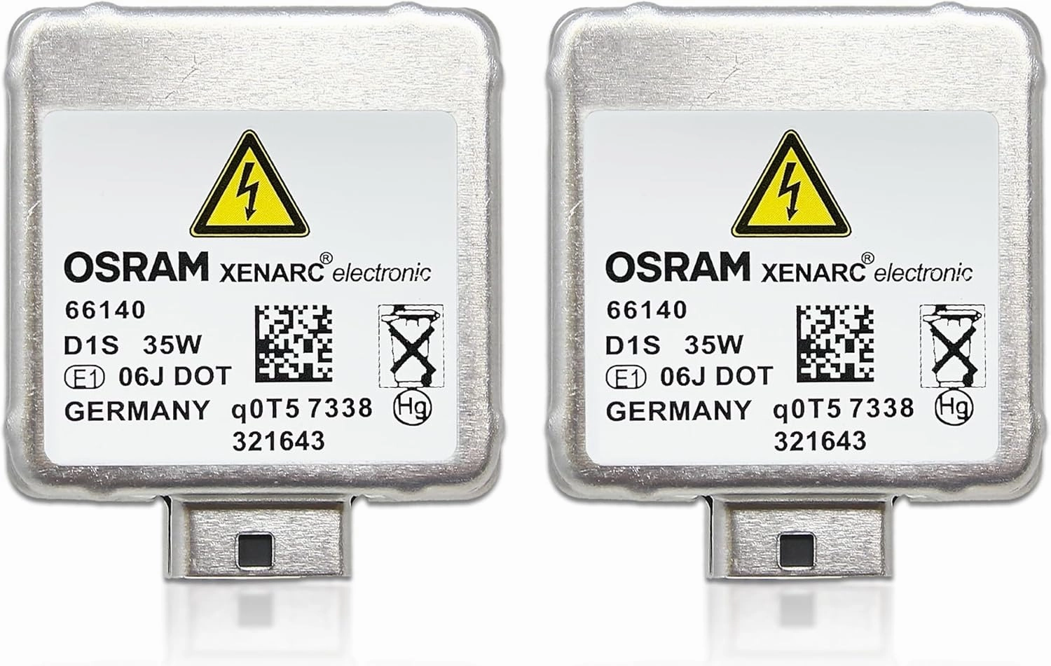 OEM D1S Original Xenarc Xenon HID Headlight Bulb 66140 85V 35W PK32d-5 4300K Made in Germany Pack of 2