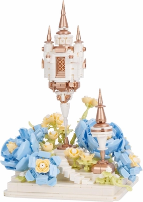 Oichy Mini Building Block Sets, Office Home Flowers Decor Building Kits, Star and Dawn Creative Garden Plaza Model for Adults, Best Gifts for Kids Girls Women Halloween (Star)