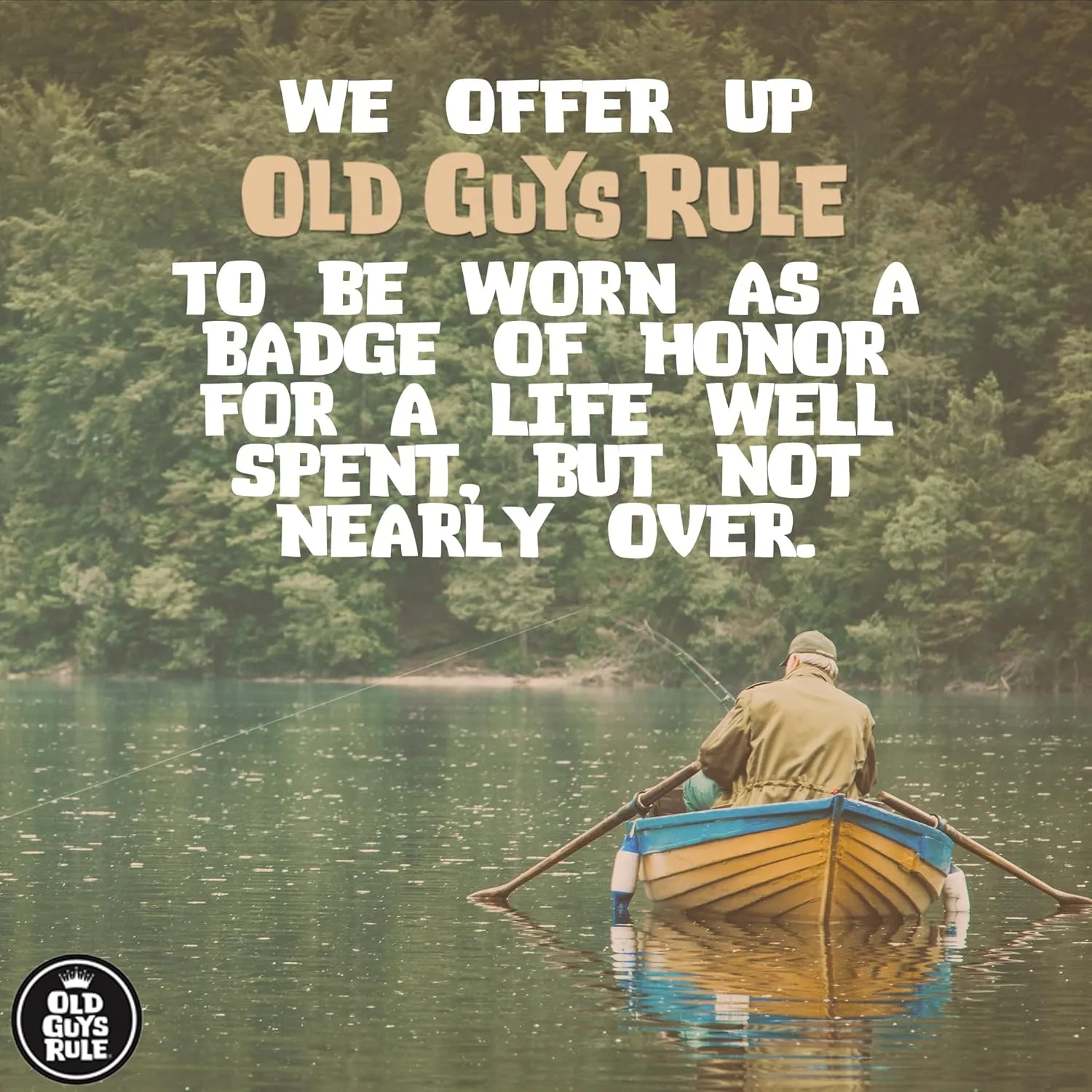 OLD GUYS RULE Men's UPF 50  Sun Protection Long Sleeve Fishing Shirt, Still Hookin' Up - Funny Father's Day, Birthday Gift