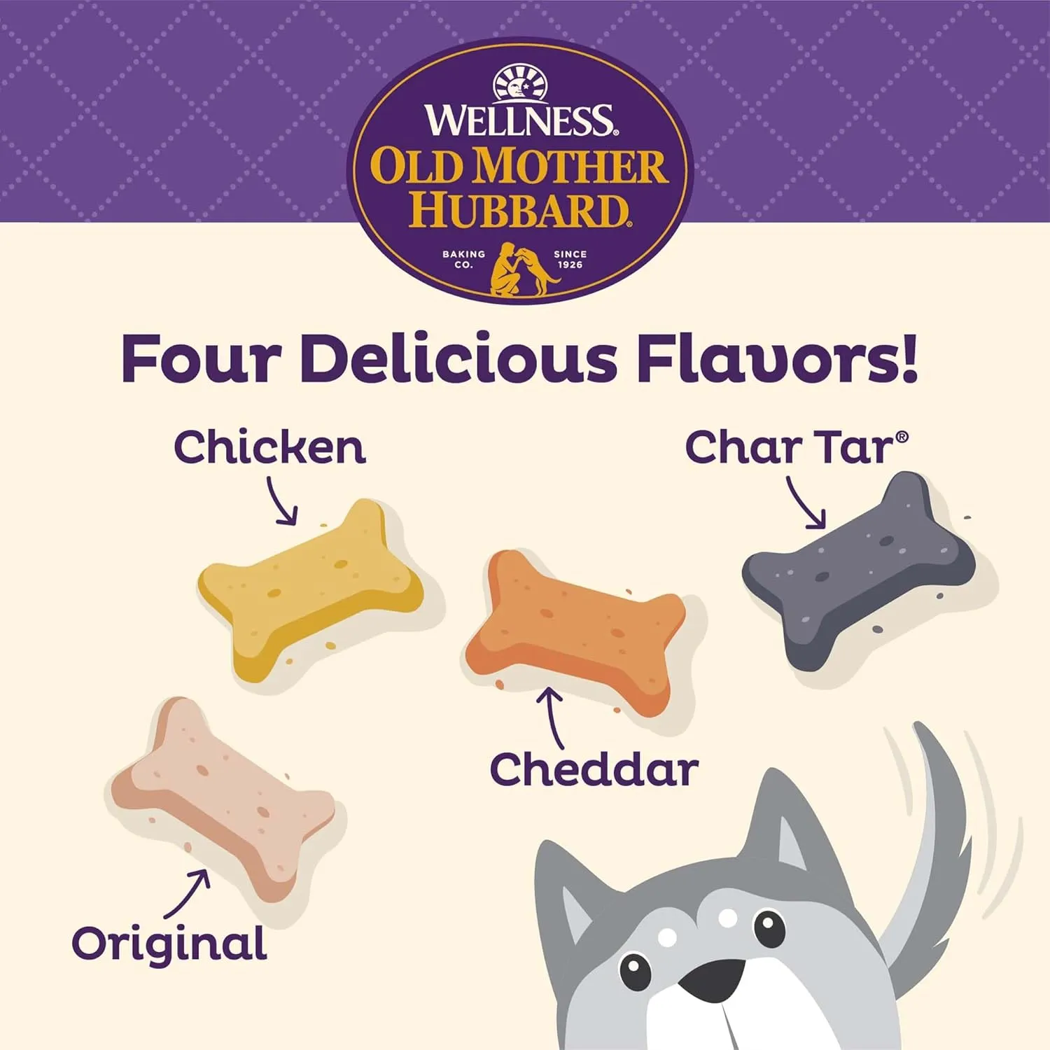 Old Mother Hubbard Wellness Original Mix Dog Biscuits, Natural, Training Treats, Four Flavors, Small Size, (6 Pound Bag)