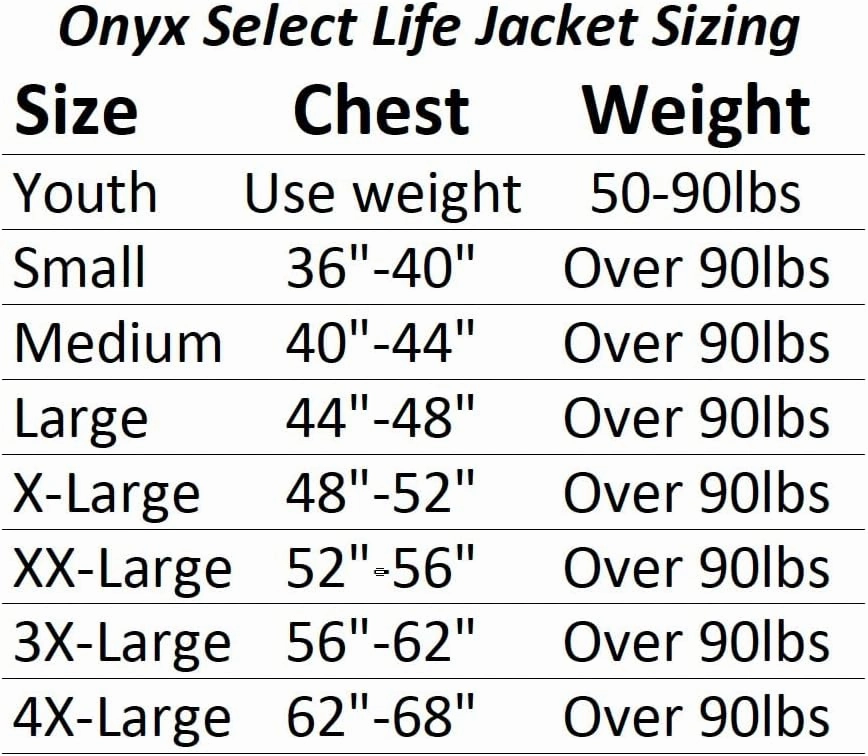 Onyx Select Fishing Life Jacket