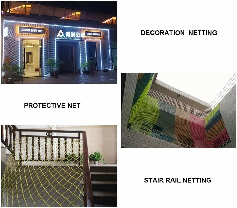 Outdoor Protective Netting, Nylon Climbing Cargo Net, Backyard Playground Netting, Colorful Truck Cargo Netting, Fence Net (Size : 1x5m(3x16ft))