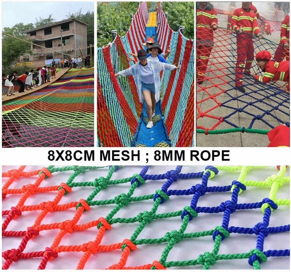 Outdoor Protective Netting, Nylon Climbing Cargo Net, Backyard Playground Netting, Colorful Truck Cargo Netting, Fence Net (Size : 1x5m(3x16ft))