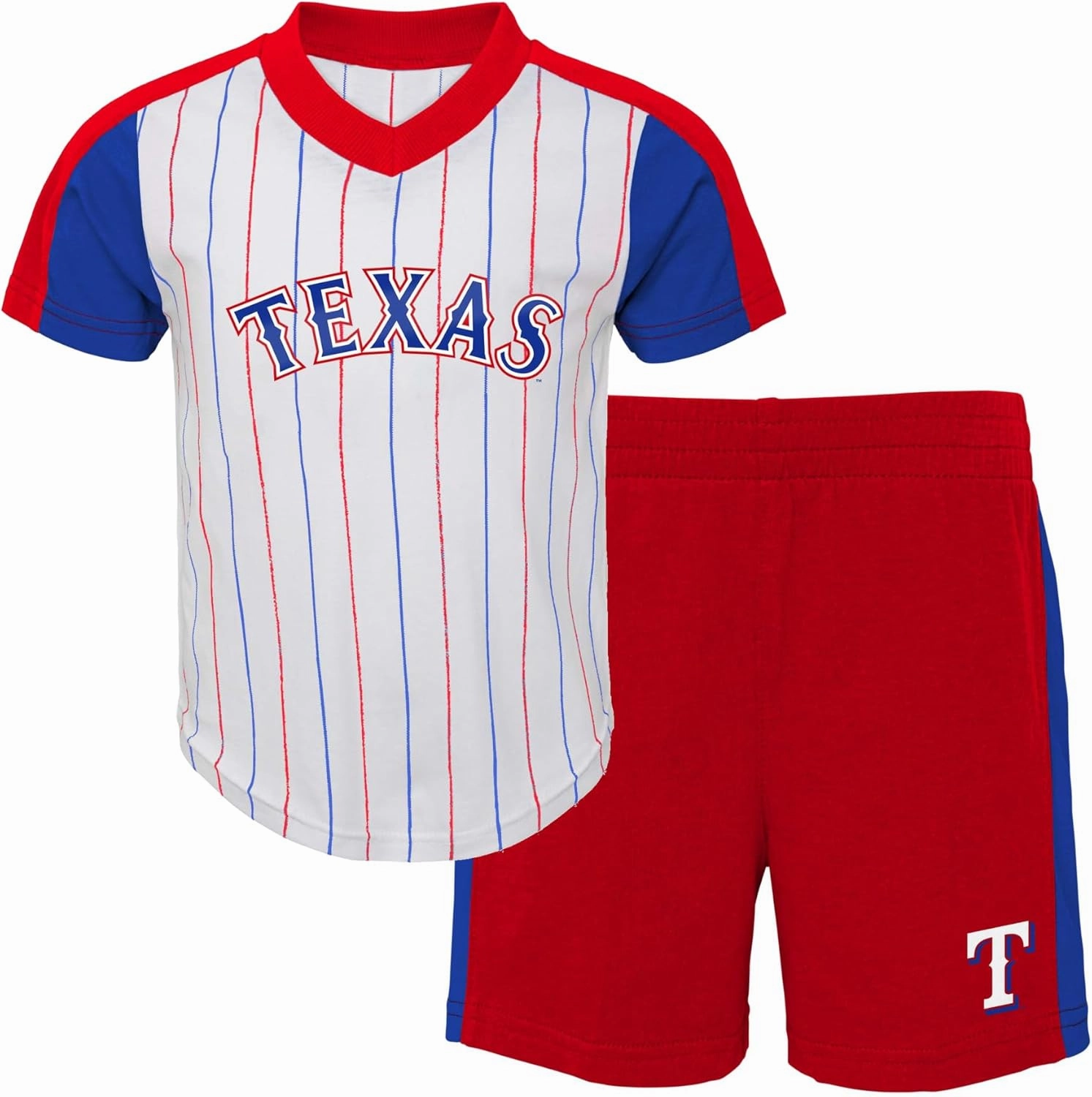 Outerstuff MLB Toddler 2-4 The Line Up Official 2 Piece Short Sleeve T-Shirt & Shorts Set