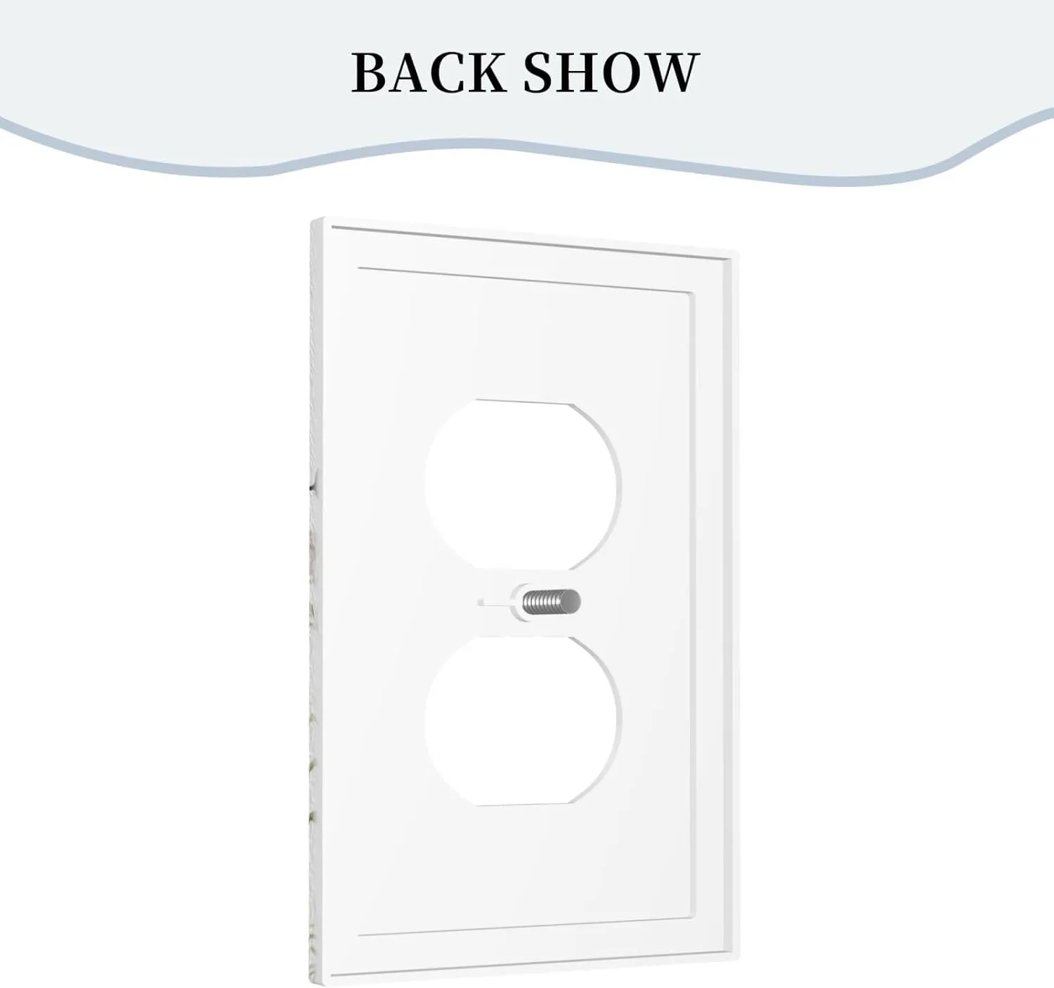 Outlet Covers Wildflower Butterfly Nature Floral Plant Leaves 1 Gang Duplex Light Switch Cover Plate Decorative Wall Plates Electrical Switchplate Receptacle for Bathroom Kitchen（2Pack）