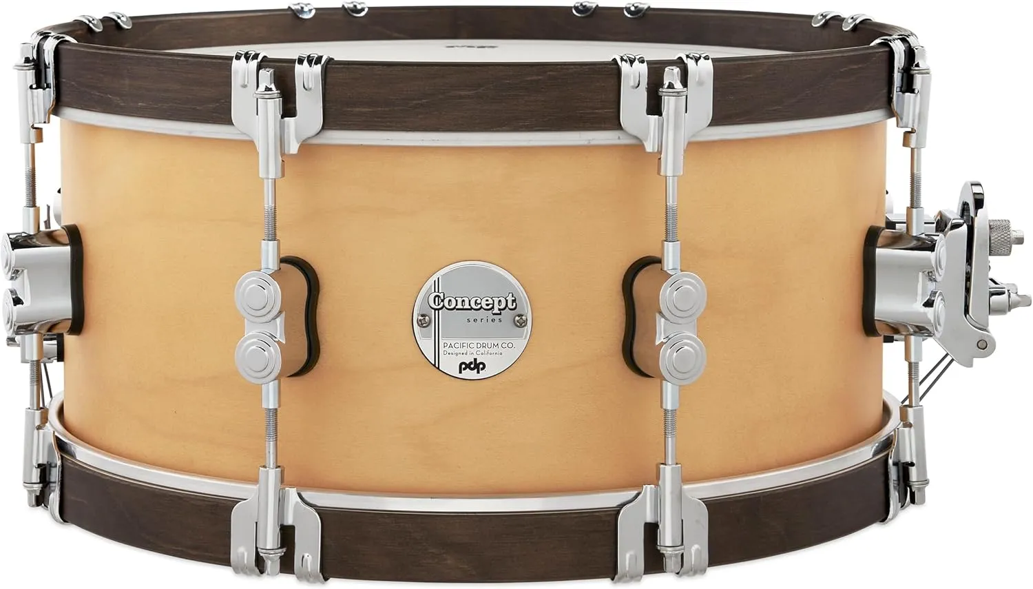 Pacific Drums & Percussion Add-Ons PDP Concept Classic, 6.5x14, Natural/Walnut Hoops Snare Drum (PDCC6514SSNW)
