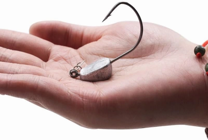 Pack of 25 Fishing Hook Jig Head Soft Lure Jig Head Hook with Spring Twist Lock