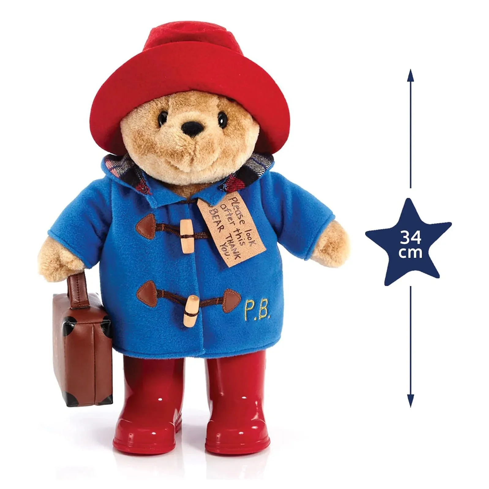 Paddington Bear with Boots and Case 34cm