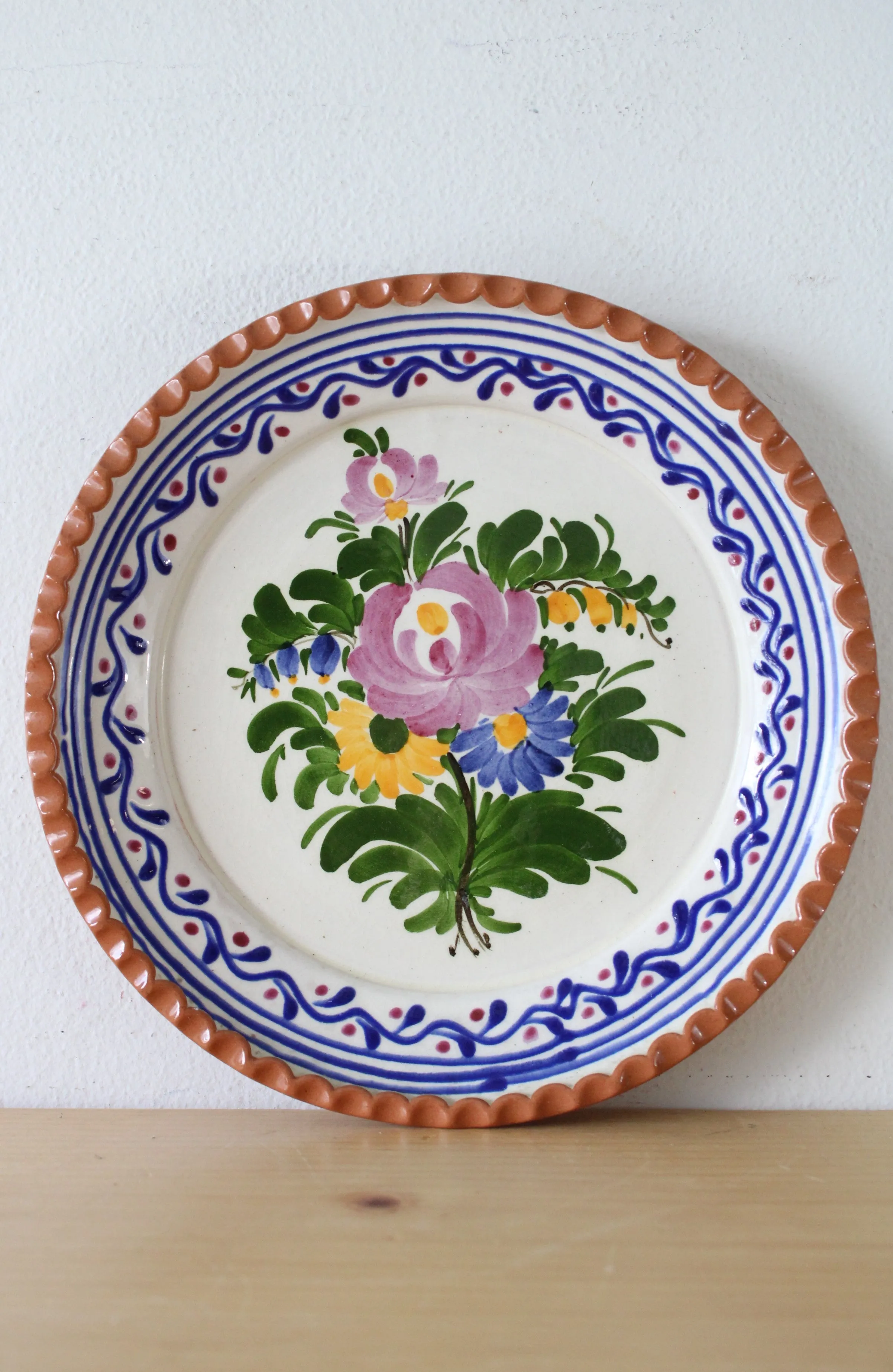 Painted Terracotta Clay Painted Plate
