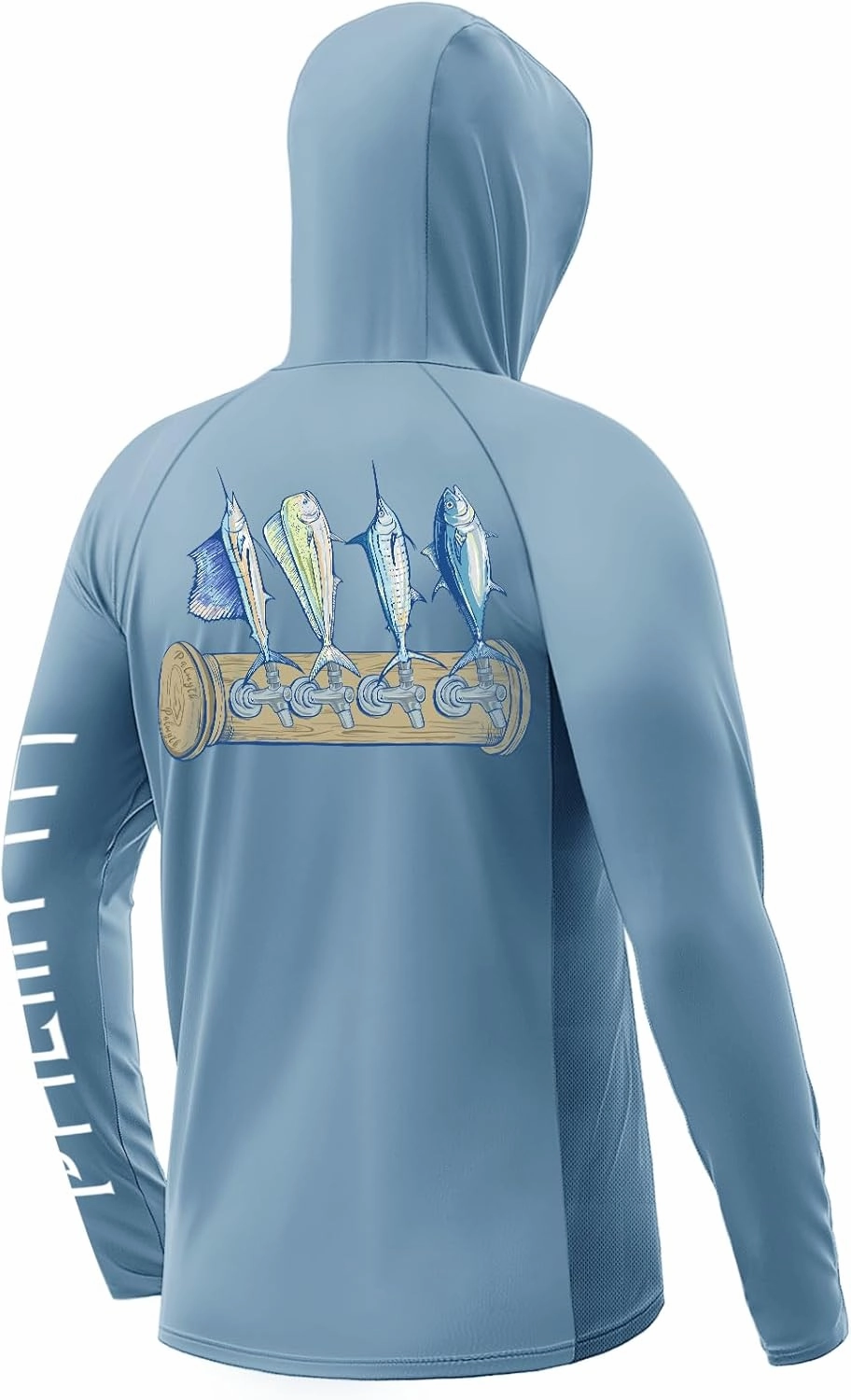 Palmyth Mens Fishing Shirts UV Sun Protection Vented Hoodie Long Sleeve with UPF 50  Neck Gaiter