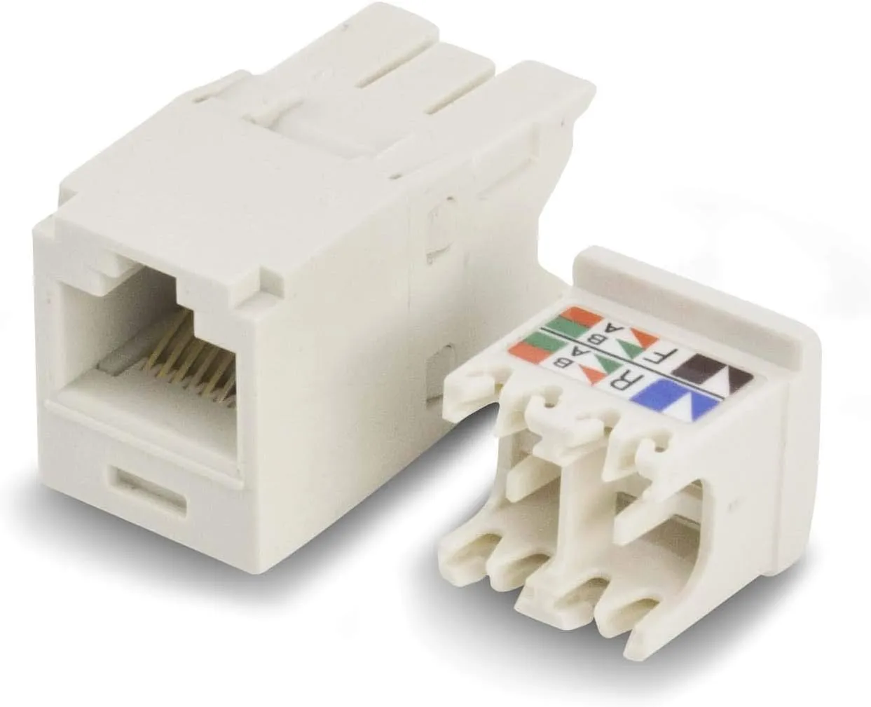 Panduit Mini-Com TX6 Plus Giga-Channel Cat6 Jack, Off-White, Box of 50 CJ688TGIW